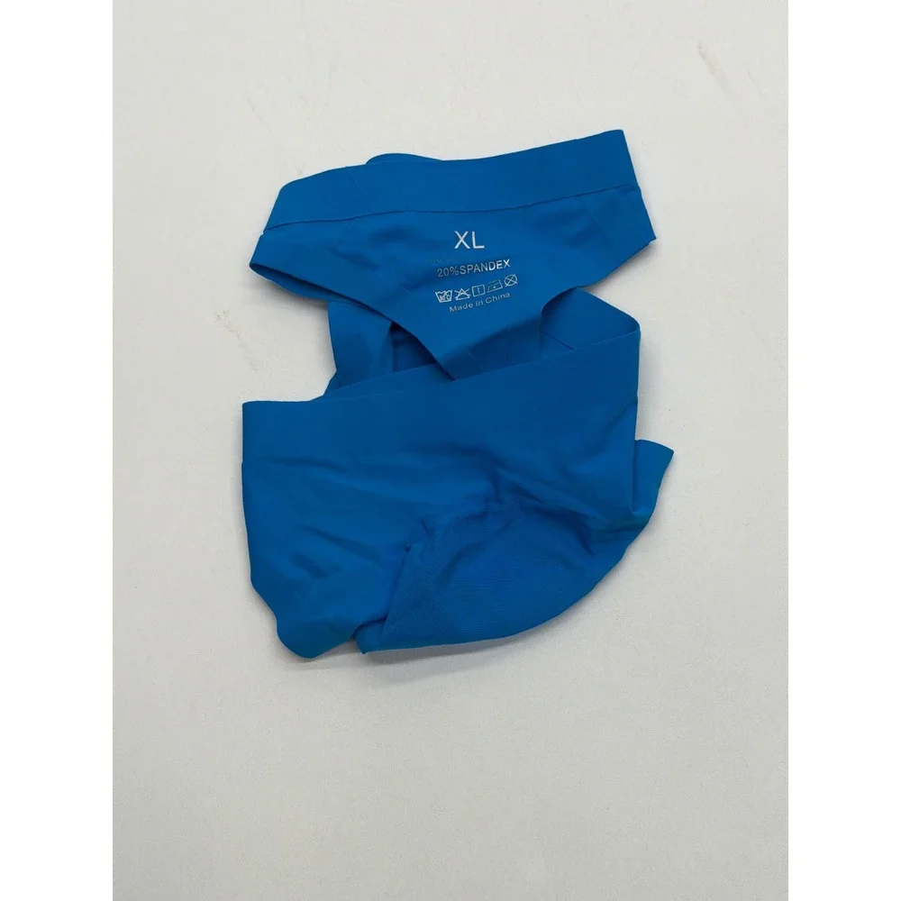 Mens Blue Seamless Mesh Pouch G-String Thong Low Rise Stretch Underwear XL